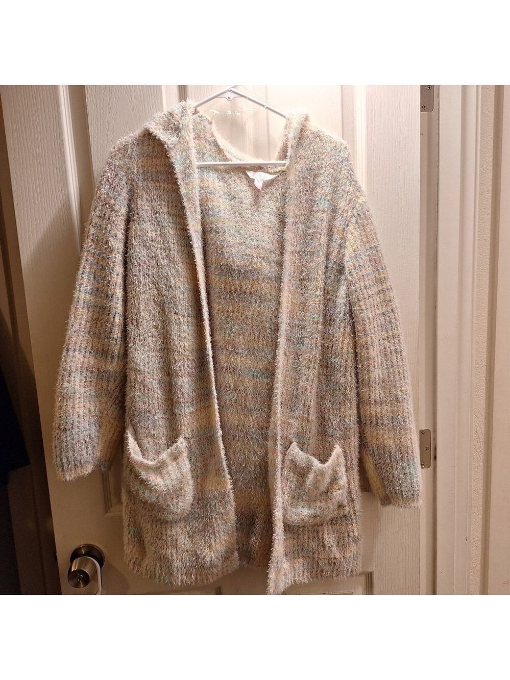 Hooded Multicolor Cardigan Cozy